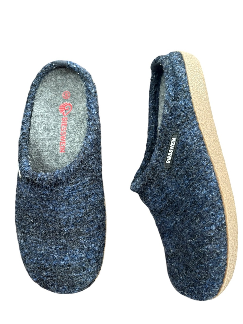 Giesswein Veitsch Wool Slippers Ocean Blue Size 40 EU/9 US Women's Comfort Soft